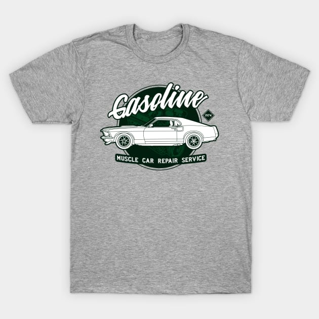 Gasoline Muscle Car Repair Service T-Shirt by Drumsartco